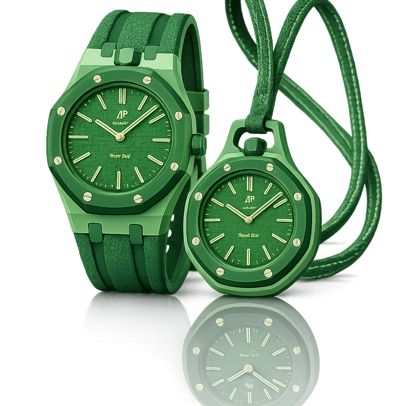 Royal Pop Bundle — GREEN EIGHT (Watch + Bracelet)